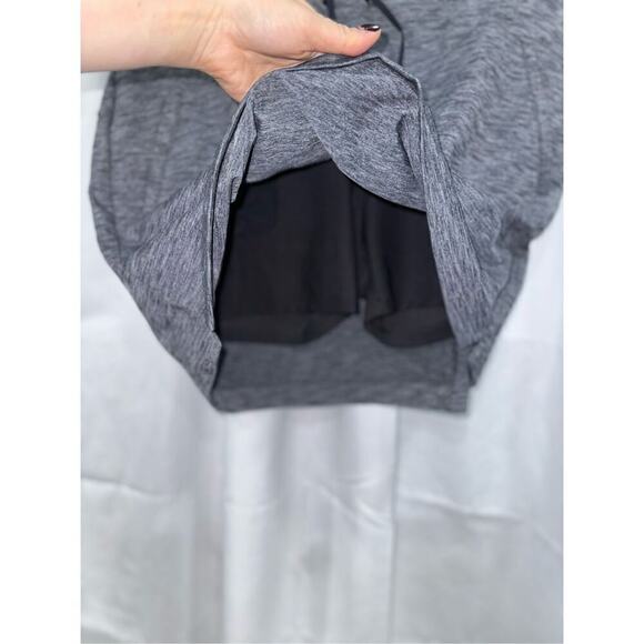 Athleta Gray Heathered Athleisure Skort | Sz L - Picture 4 of 6